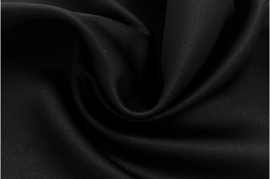 Свадебный сатин матовый AKSOY, черный, 300 см, Турция