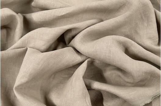 Лен костюмный c эффектом мятости 4С33 (394), натуральный