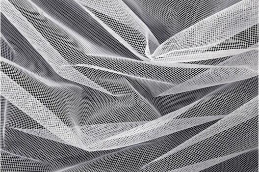 Тюль сетка Rozabella с утяжелителем, иссиня-белая, 310 см, Турция