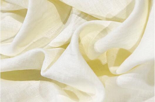 Лен костюмный c эффектом мятости 4С33 (1403), бледно-желтый