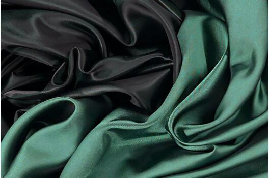 Подкладка атласная с вискозой (S134/41), темно-зеленая с зеленым