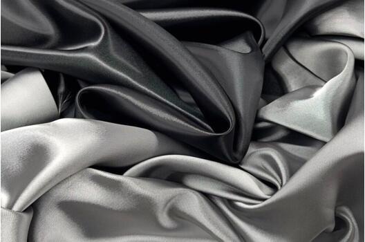 Подкладка атласная с вискозой (S134/34), черно-серебристая