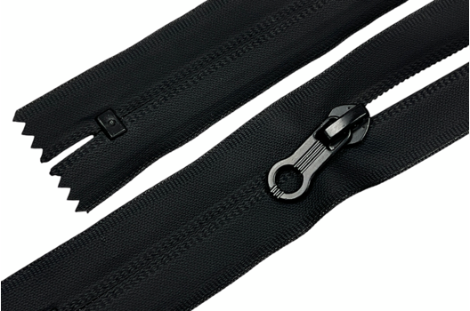 Молния спиральная MaxZipper водонепроницаемая черная, тип 7, разъемная, 18 см